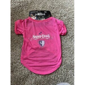 Snoop Doggie Doggs Pet T- Shirt Tee Pink Girl Dog Bling snoop dog Size Large